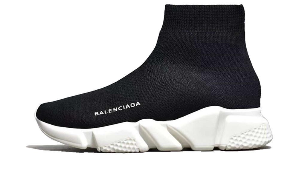 BALENCIAG BLACK WITH WHITE SOLE 1000...